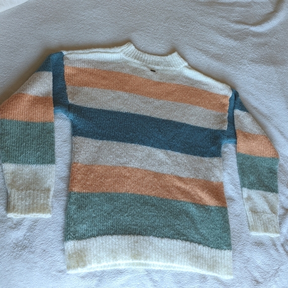 O’Neill Striped Floyd Sweater Orange Blue Green - Picture 5 of 10